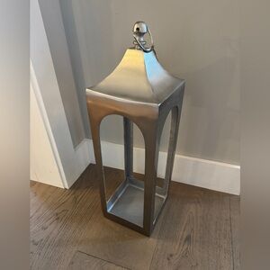 Heavy duty Silver brushed nickel pewter large 2 ft Metal Lantern